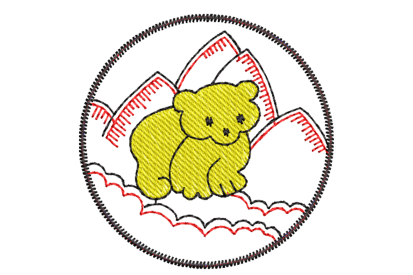 Bear on Clouds Embroidery Design Review for Business Use