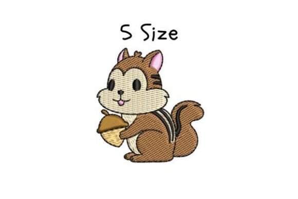 Chipmunk Embroidery Design