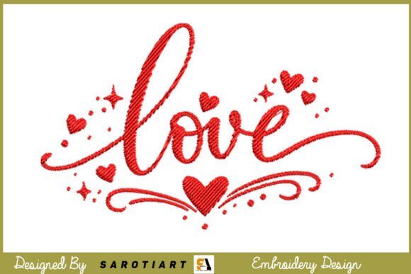 Love Hands Line Art for Sweatshirt Embroidery