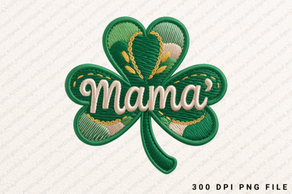 Mama Embroidery PNG St Patrick s Day Review
