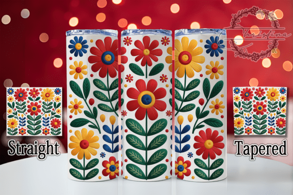 Mexican Folk Embroidery Tumbler Design Review