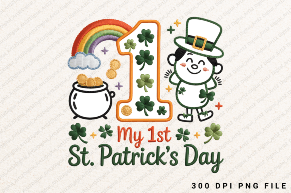 My 1st St. Patrick's Day Embroidery PNG Review