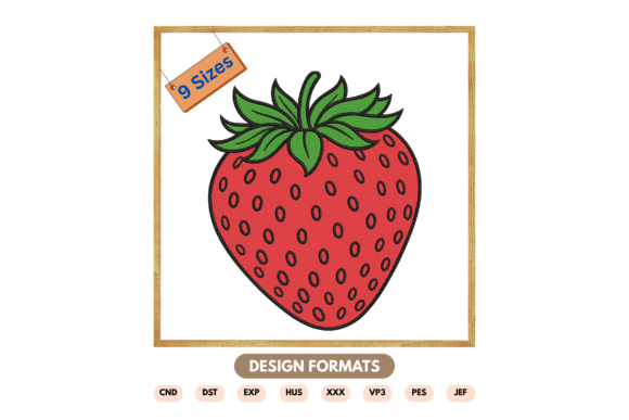 Strawberry Machine Embroidery Design: A Seasonal Charm
