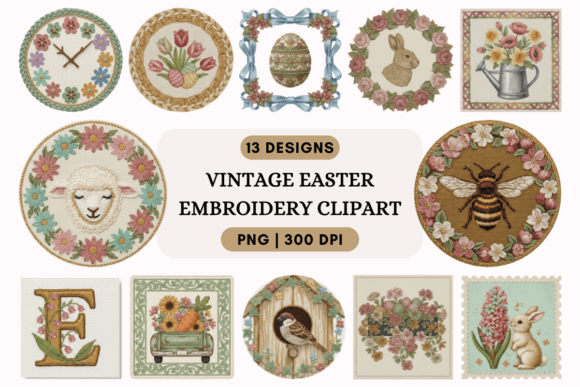 Vintage Easter Embroidery for Etsy & Small Shop Success